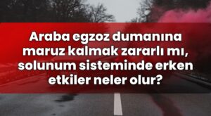 Araba egzoz dumanına maruz kalmak zararlı mı, solunum sisteminde erken etkiler
neler olur?