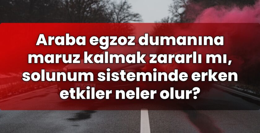 Araba egzoz dumanına maruz kalmak zararlı mı, solunum sisteminde erken etkiler
neler olur?