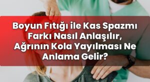 Boyun Fıtığı ile Kas Spazmı Farkı Nasıl Anlaşılır, Ağrının Kola Yayılması Ne
Anlama Gelir?