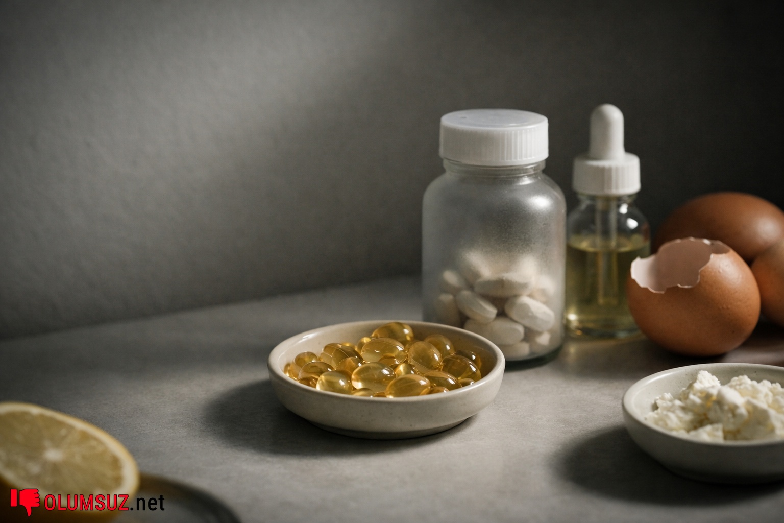 D vitamini eksikliği risklerini vurgulayan sağlık illüstrasyonu