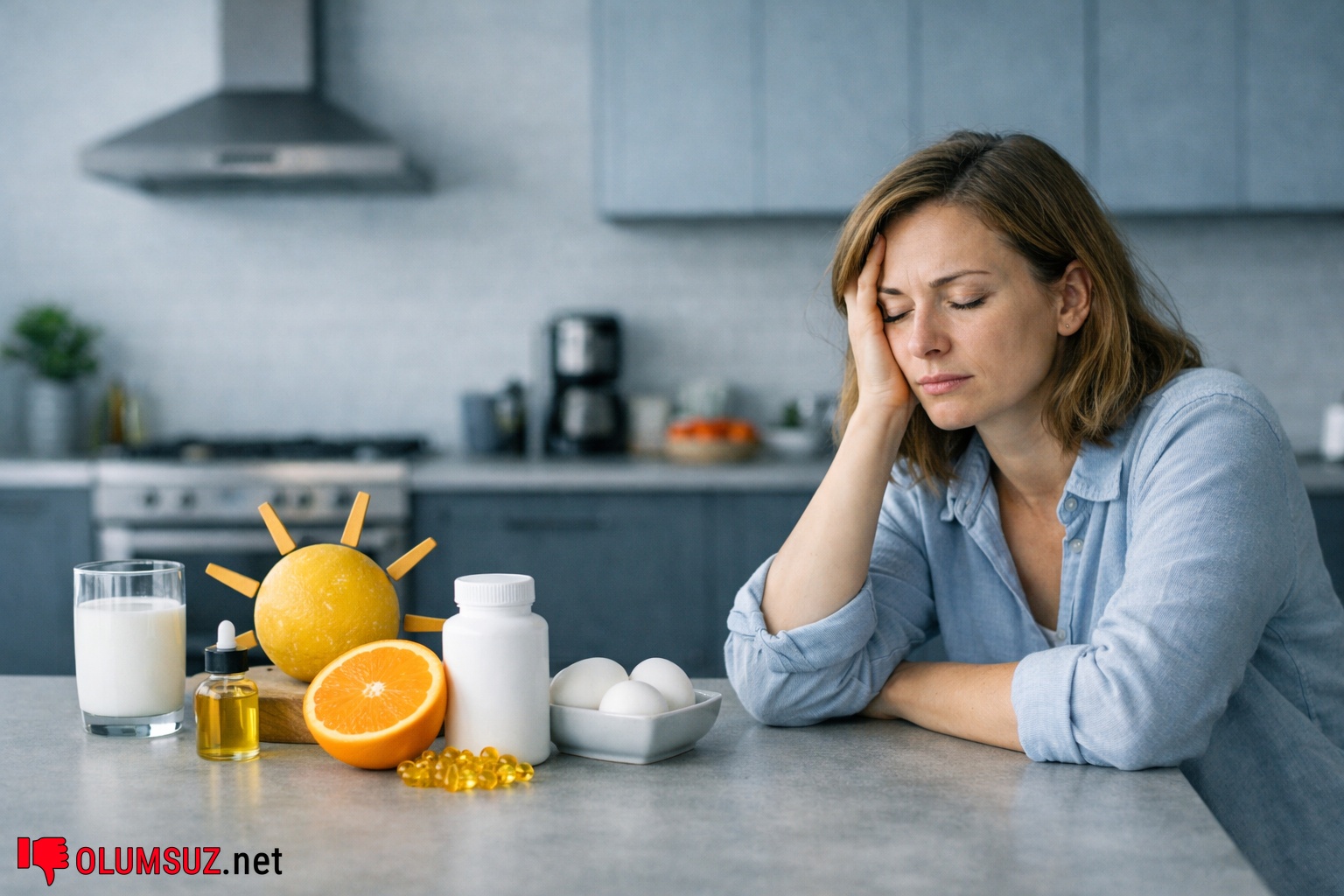 Güneş ışığı altında D vitamini düzeyi temsili görsel