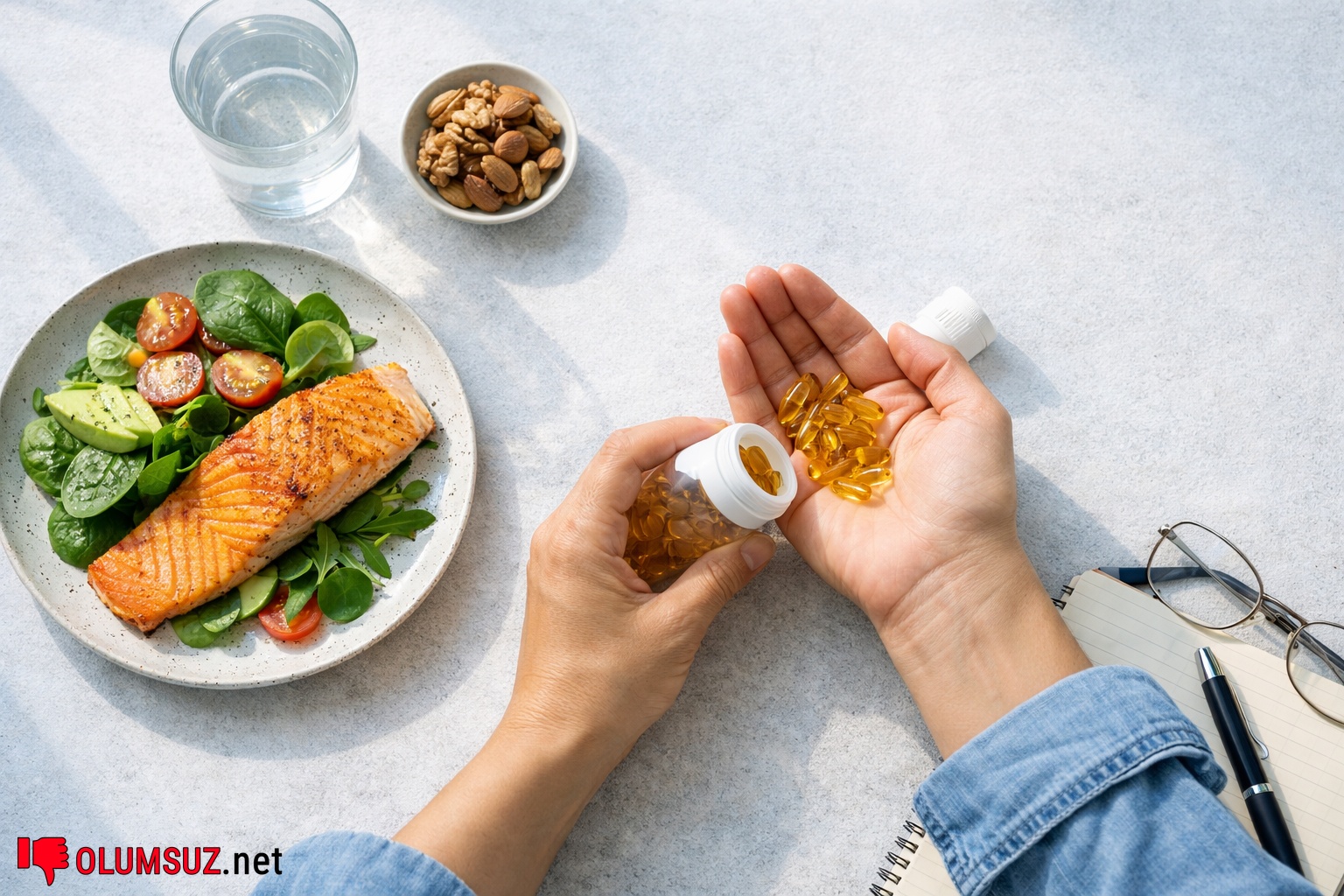 Kuru cilt ve döküntü yakınması, omega-3 eksikliği belirtisi