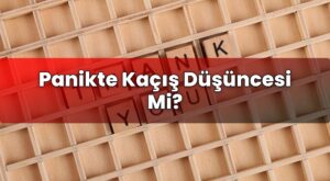 Panikte Kaçış Düşüncesi Mi?