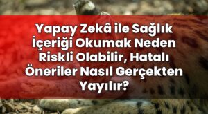 Yapay Zekâ ile Sağlık İçeriği Okumak Neden Riskli Olabilir, Hatalı Öneriler
Nasıl Gerçekten Yayılır?