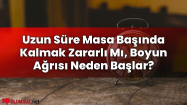 Uzun Süre Masa Başında Kalmak Zararlı Mı, Boyun Ağrısı Neden Başlar?